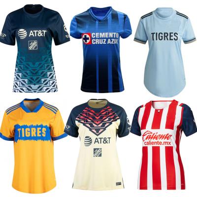 China Shirts & 2021-2022 Season Tigre Monarcas Tops Morelia Santos Women Soccer Jerseys Cheaper Thailand Mexico Club America Tops New for sale