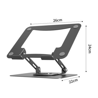 China (Size) 2022 Adjustable Multifunctional Laptop Stand For Desk 360 Degree Rotate Metal Computer Stand for sale