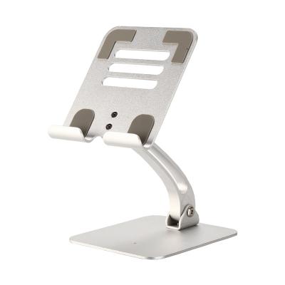 China OEM Factory Aluminum Alloy Mobile Phone Stand Adjustable Desktop Foldable Stand for Tablet for sale