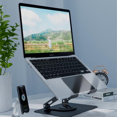 China Multifunctional Metal+silicone tablet holder 2022 360 degree rotate metal laptop stand for sale