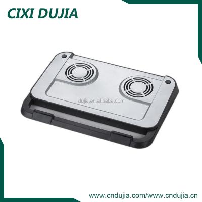 China All Cooler Pad standLZ-206 dujia Cixi Design PC Notebook Two Fans USB Interface Laptop Plastic Cooler Stand for sale