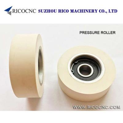 China Rubber Pressure Roller Wheels with Bearing for Edgebanders Edge Banding Machine for sale