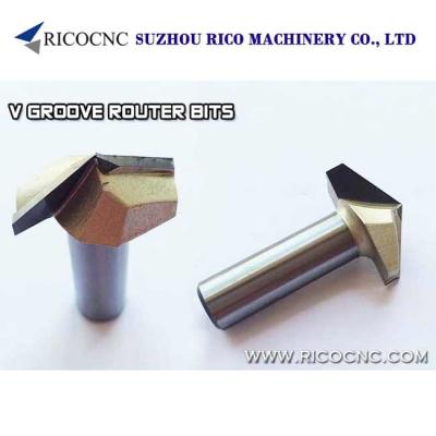 China V Groove Router Bits Carbide Tipped V Carving Cutters for Woodworking CNC Router for sale