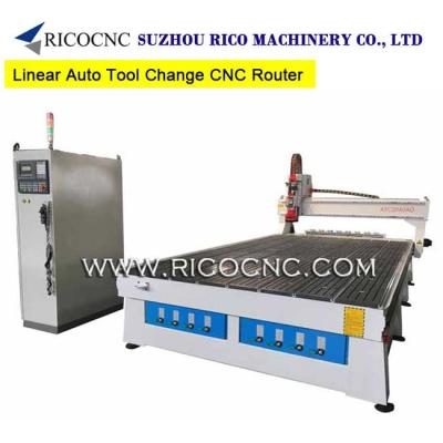 China 3 Axis Linear Auto Tool Change CNC Router with Italy HSD 9.0KW Spindle ATC2040AD for sale