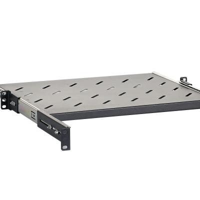 China SPCC Fixed Rack Vented Server 1U 19 Inch Post Mount Adjustable Sliding Shelf for sale