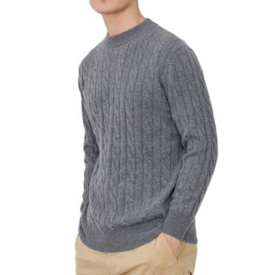 China 100% Casual Cashmere Men's Anti-Wrinkle Sweater Cashmere Sweater Thick Knitted Crewneck Sweater For Men for sale