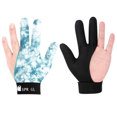 China Wholesale Good Quality Durable Colorful Custom 3 Fingers Snooker Comfortable Pool Snooker Gloves for sale