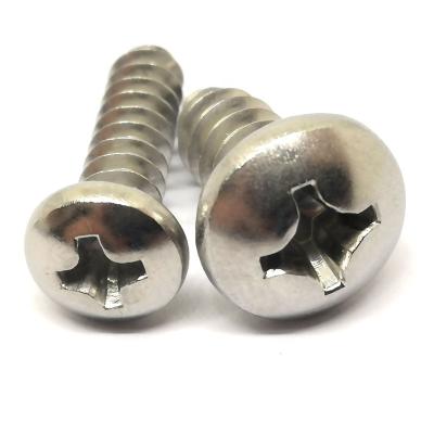 China Good Capacity 316 Stainless Steel Pan Head Tapping Screw Tapping Screw SS 304 Stainless Steel Anti-Corrosion White Round Pan Head Self Tapping Screw for sale