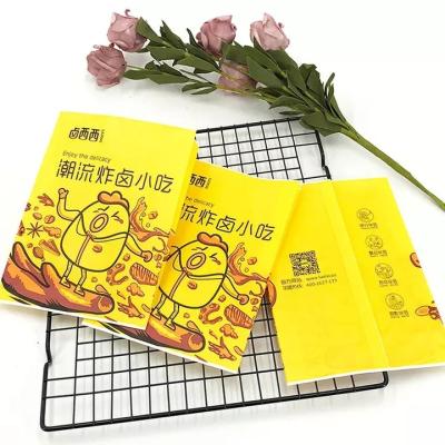 China Recycled Materials Disposable Eco - Friendly Takeaway Foods Grade Style Greaseproof Pointed Bottom Paper Bag for sale