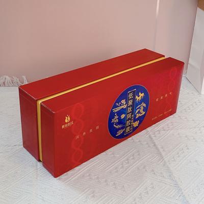 China Luxury Factory Custom Printed Paperboard Kraft Paper Gift Box Birthday Christmas Scarf Rigid Red Card Boxes For Gift for sale