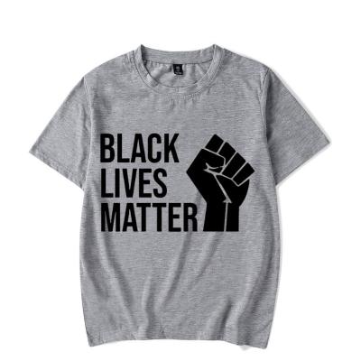 China Anti-Wrinkle Black Lives Matter S.M Letter Custom Logo Custom T-Shirt for sale