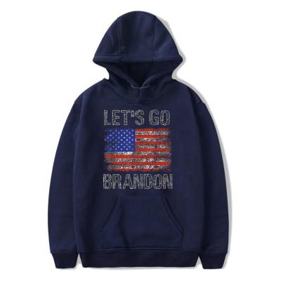 China Anti-wrinkle OEM high quality men's wear let us go brandon logo custom unison color hoodies for sale