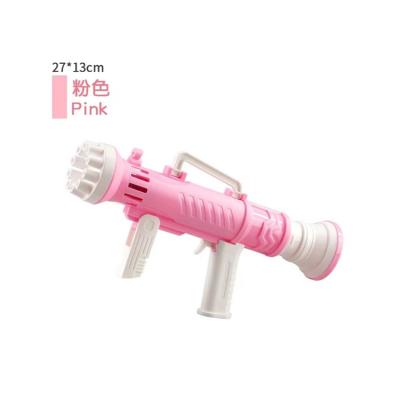 China Kids Toys Summer Ten-hole Plastic Outdoor Bubble Gun Fan Automatic Bubble Blowing Gatling Bubble Gun for sale