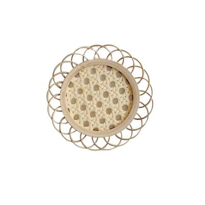 China Wholesale Dessert Sushi Plate Insulation Non-slip Tray Tea Coasterea Handwoven Coasters for sale