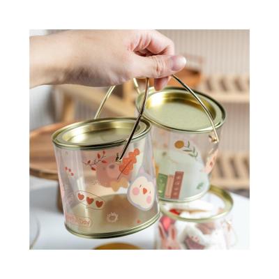 China Food Packaging / Gift Wrapping Christmas Gift Boxes Portable Cookie Cake Cupcake Snack Cookie Jar for sale