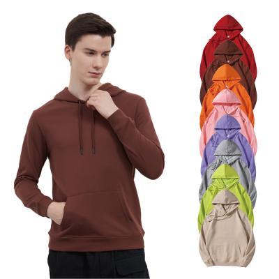 China 100% custom thin fit plain men's high quality anti-wrinkle cotton unisex women's hoodie for sale