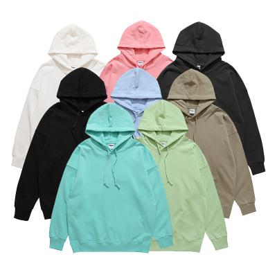 China 100% Cotton Anti-Wrinkle Cotton Men Women Oversized Drop Shoulder Unisex Heavy Warm Unisex Custom Blank Winter Hoodie Pullover for sale