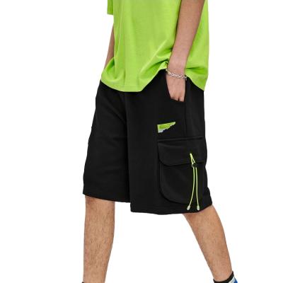 China New Style French Cotton Anti-Wrinkle Gym Men's Terry Side Patch Pocket Casual Cargo Shorts for sale