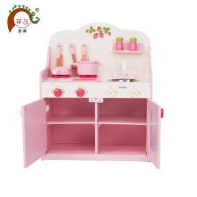 China 100% 2018 New Eco-Friendly Kids Pretend Role Play Cooking Wooden Toy Kitchen Toy For Kids 3+ for sale