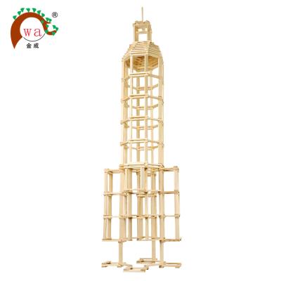 China Cartoon Toy Children Educational Toys Tumble Wooden Tower Games Building Blocks for sale