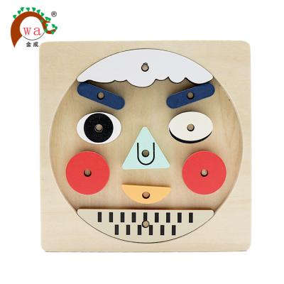 China Other Eductional Toys Wooden Educational Puzzle Face Makeup Toys For Children for sale