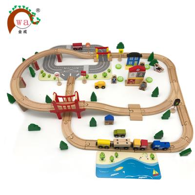 China 2018 Most Popular Cartoon Children's Wooden Toy Train Railway Set Toy, Christmas Toy Trains/Children's Train for sale