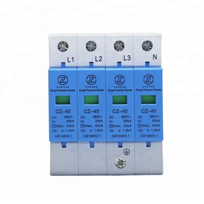 China AC Surge 4P 40KA 385V/275V/220V Surge Protection Device AC Protector (Choosable) for sale