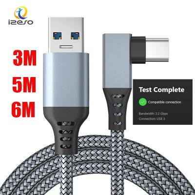 China High Speed ​​Data Charging 10ft 16ft 20ft For Oculus Research 2 Link Cable USB 3.1 Gen2 Type C Data Cable Elbow VR Fast Link Cable Elbow VR Headset Cable USB 3.1 Charger for sale