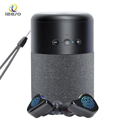 China In-Ear B20 BT 5.1 2 in 1 Wireless TWS Earphone Speaker with Earbuds 9D Touch Earphone Bass Sound Portable Mini Speaker for sale