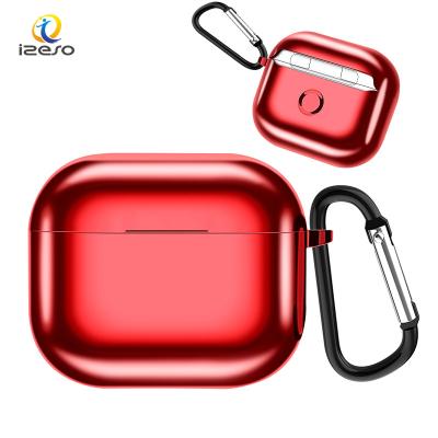 China Full Protective TPU Electroplating Cover for Airpods 3 Anti-drop Fashion Headphone Case for Airpods pro with Hook for sale