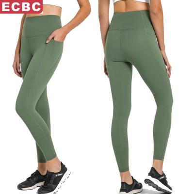 China Spring 2022 New Sports Fitness Sports Breathable Abdomen Tights Solid Color Side Naked Casual Yoga Clothes Women for sale