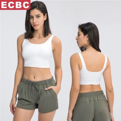 China Lulu Wholesale Quick Dry Sport Breathable Tank Top Line Outdoor Running Yoga Bra New Fashion Simple U Shaped Underwear Popular Women Invest for sale