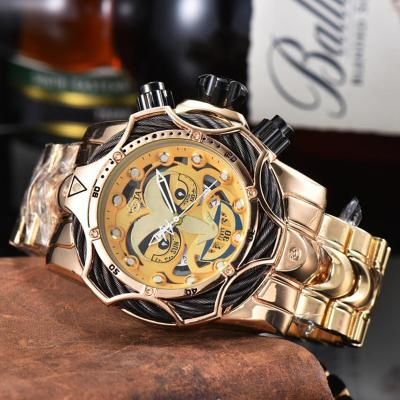 China 2022 New High Quality Hot Selling Day/Date Men's Watches Clown Big Dial Steel Band Quartz Watch for sale