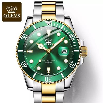 China 2022 New Men's Watches Water Resistant Men's Watches Business Fashion Green Water Ghost Business Fashion Date Week Steel Waterproof Wristwatch For Men for sale