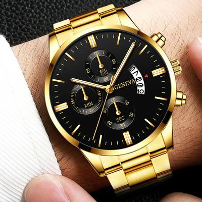 China Luxury Chronograph Tachymeter Quartz Chronograph Mens Watch Black Dial Watches Mens Casual Wrist Calendar Timer Quartz Watches for sale