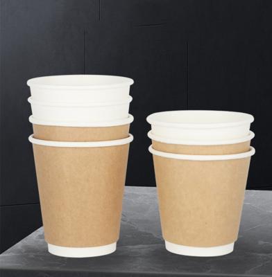 China Recycled Materials Customized Design Paper Cups 100% Compostable Biodegradable Paper Coffee Cups With Logo Free Sample for sale