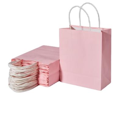 China OEM Recyclable White Paper Bags Wholesale Price Sliver Handle Paper Cheaper Shopping Gift Bags Kraft Paper for sale