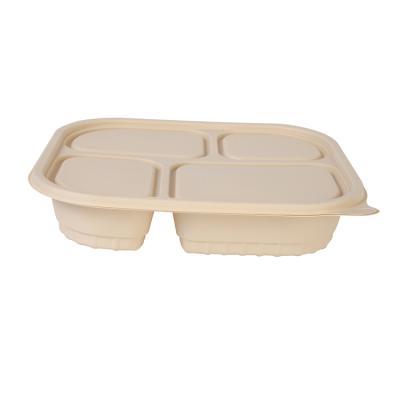 China Hot Selling Vial Packaging Disposable Food Disposable Sustainable Food Container Biodegradable Bento Box for sale