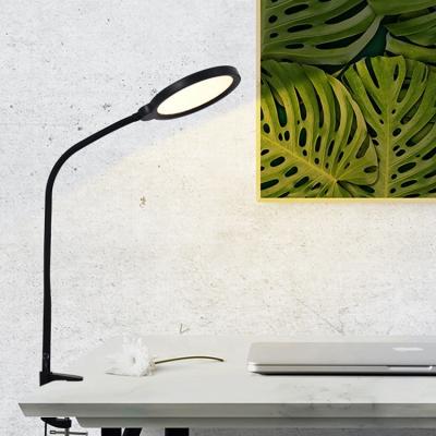 China Contemporary Kids Student Desk Dimmable Goose Neck Nail Staudy Reading Flexible Clip On Led Desk Lamp Light for sale