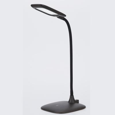 China Amazon Modern Hot Selling Silicone Any Angle Touch Adjustable Switch 3 Gooseneck Level Dimmable Arm Led Black Table Lamp for sale