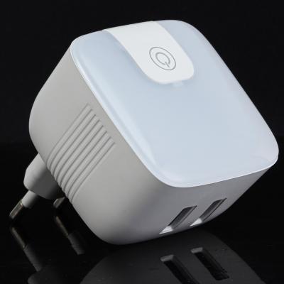 China New-designed smart small toilet custom room touch sensor usb charging led baby wall socket for kids night light for sale