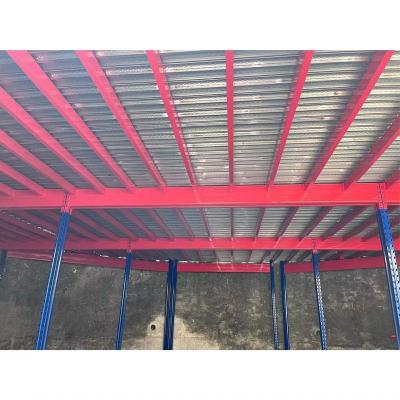 China Prefabricated Steel Layer Attic Corrosion Protection Direct Selling Mezzanine Shelf Warehouse Rack for sale