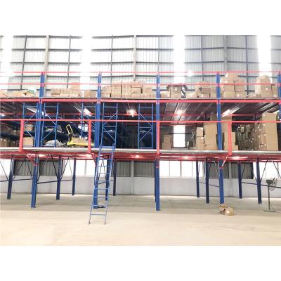 China Custom Heavy Duty Rack Loft Warehouse Corrosion Protection Loft Platform Loft Steel Mezzanine Shelves for sale