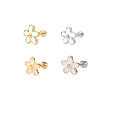 China Cute Chandelier Flower Stud Earrings 925 Sterling Silver Earrings Studs Gold Plated Cute Earrings Jewelry Gift For Women Girls for sale