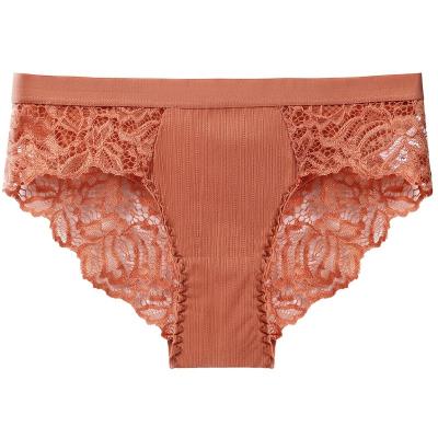 China Hot-selling Wholesale Antibacterial Hollow Out Women's Lady Lace Low-rise Briefs Skin-friendly Panties for sale