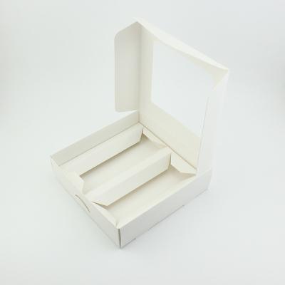 China Recyclable BSCI , FSC Custom White Kraft Paper Box With PVC Window for sale