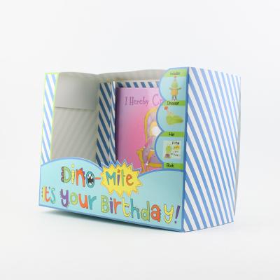 China Recyclable Printed Clear PVC Window Paper Gift Box With Colorful Design for sale