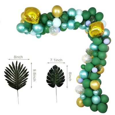 China Fashional Jungle Theme Balloon Set Party Decoration, Blue Green Balloon Forest Series Balloon Stripe for sale