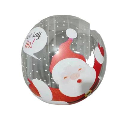 China Fashional Clear Bobo Balloon Merry Christmas Printed Balloons With Themed Christmas Party Decoration for sale