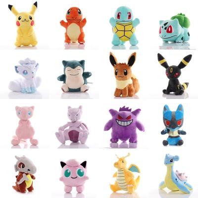 China With Suction Cup Multiple Styles Pokemoned Plush Toy Pikachus Plush Toy Charmander Squirtle Bulbasaur Charizard Blastoise Eevee Stuffed Doll Gift for sale